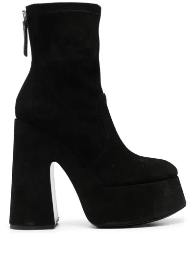 Vic Matie Boots In Nero Neri E Grigi