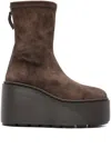 Vic Matie Magnifico 350 High Heels Ankle Boots In Brown Suede In Brown