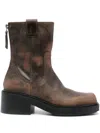 Vic Matie 55mm Fray Ankle Boots In Cookie