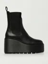 Vic Matie Elodie 101 High Heels Ankle Boots In Black Leather In Black