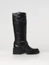 Vic Matie Pampas High Heels Boots In Black Leather In Schwarz