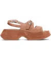 Vic Matie Round-headed Sandals With Platform Soles In Brown