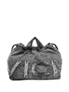 Vic Matie Brushed-effect Toe Bag In Grey