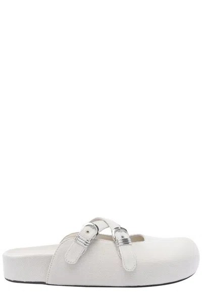 Vic Matie Mules In White