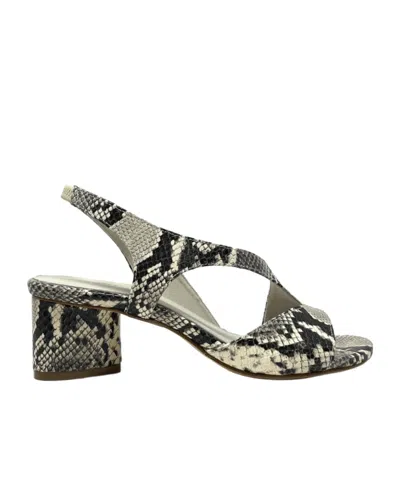 Vic Matie Snakeskin-effect Slingback Sandals In Animal Print