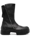 Vic Matie Chunky Platform Ankle Boots With Side Zipper In Black