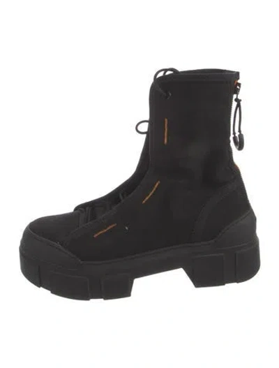 Pre-owned Vic Matie Combat Boots In Black