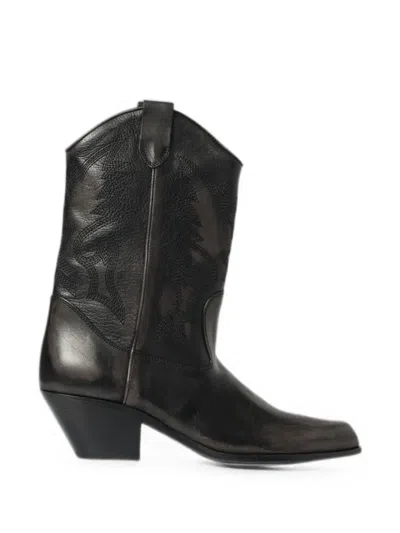 Vic Matie Contrast-stitch Cowboy Boots In Brown