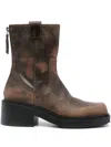Vic Matie 55mm Fray Ankle Boots In Cookie