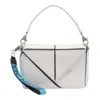 Vic Matie Geometric Pattern Stitching Shoulder Bag In Sand