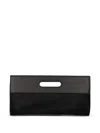 Vic Matie Cut-out Leather Clutch Bag In Black