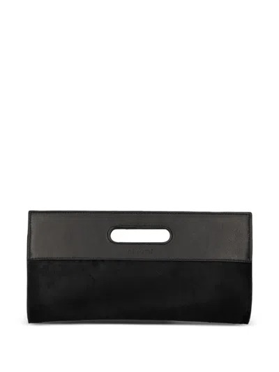 Vic Matie Cut-out Leather Clutch Bag In Black