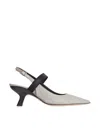 Vic Matie' Decollete With Denim Strap