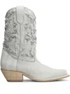 Vic Matie Denim 305 Texan Ankle Boots In Grey Fabric In Grey