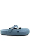 Vic Matie Denim Mules In Blue
