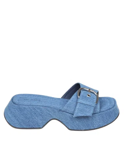 Vic Matie Denim Slipper In Blue