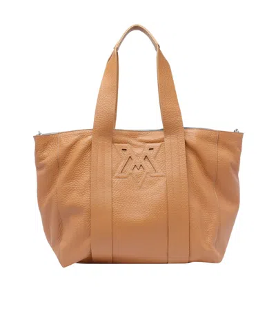 Vic Matie Double Handle Tote Bag In Nude