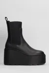 Vic Matie Elodie 101 High Heels Ankle Boots In Black Leather In Black