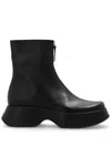 Vic Matie Ankle Boots With High Wedge Sole In Black