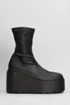 Vic Matie Fiction 101 High Heels Ankle Boots In Black Leather In Black