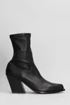 Vic Matie Fiction 101 Texan Ankle Boots In Black Leather In Black