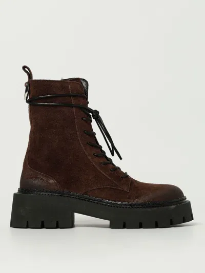 Vic Matie Flat Ankle Boots Vic Matié Woman Color Brown