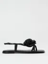 Vic Matie Sculpted Bloom Sandals In Black