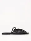 Vic Matie Strappy Slide Sandals In Black