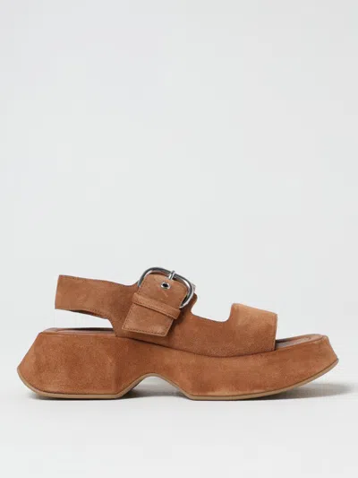 Vic Matie Flat Sandals Vic Matié Woman Color Tobacco