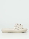 Vic Matie Interwoven Leather Slides In White
