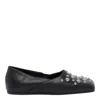 Vic Matie Vic Matié Square Closed Slipper Shoe In Nappa Leather In Black