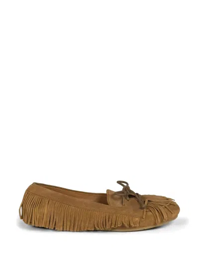 Vic Matie Fringed Loafers In Brown
