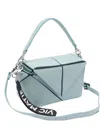 Vic Matie Geometric-panelled Shoulder Bag In Blue