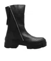 Vic Matie Chunky Platform Ankle Boots With Side Zipper In Black
