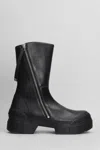 Vic Matie Gospel High Heels Ankle Boots In Black Leather In Black