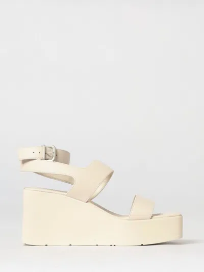 Vic Matie Vic Mati&eacute; Leather Wedge Sandal Vic Matié In Neutral