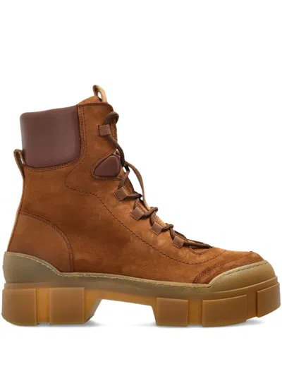 Vic Matie Lace-up Padded Boots In Brown