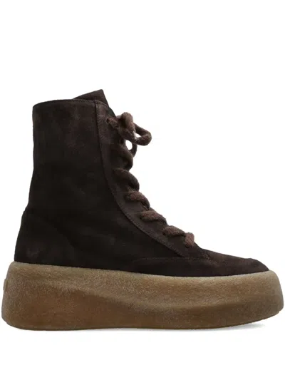 Vic Matie Lace-up Platform Trainers In Brown