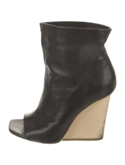 Pre-owned Vic Matie Leather Boots In Black