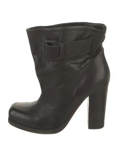 Pre-owned Vic Matie Leather Boots In Black