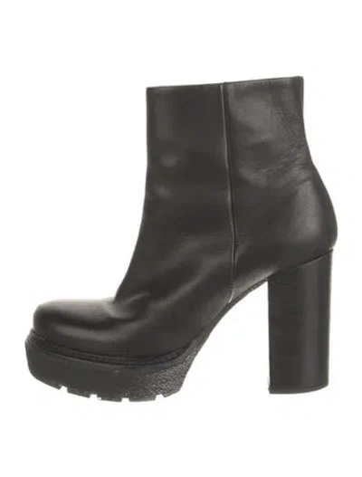Pre-owned Vic Matie Leather Boots In Black