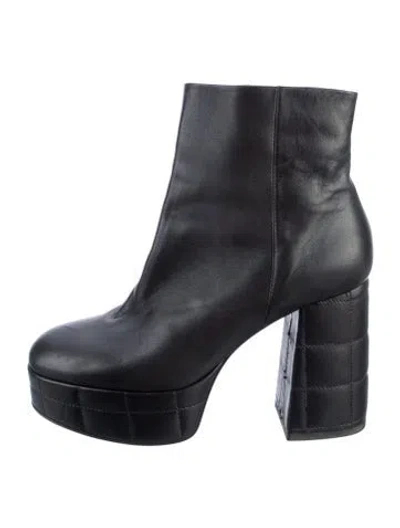 Pre-owned Vic Matie Leather Boots In Black