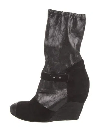 Pre-owned Vic Matie Leather Boots In Black