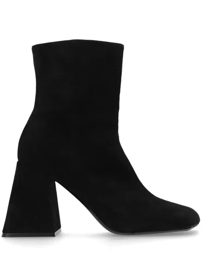 Vic Matie Leather Boots In Black