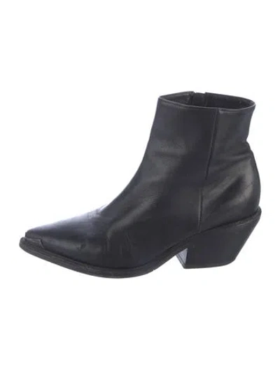 Pre-owned Vic Matie Leather Boots In Black/blue