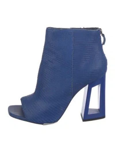 Pre-owned Vic Matie Leather Boots In Blue