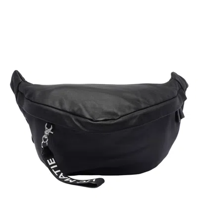 Vic Matie Leather Bum Bag In Black