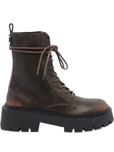 VIC MATIE LEATHER COMBAT BOOTS