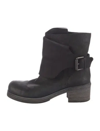 Pre-owned Vic Matie Leather Moto Boots In Blue
