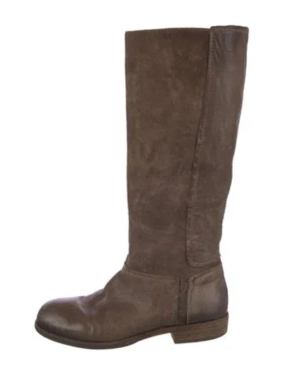Pre-owned Vic Matie Leather Riding Boots In Neutral